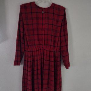Leslie Fay Long black/red dress